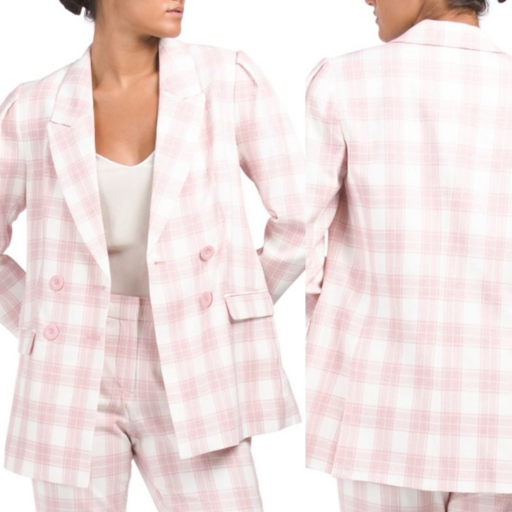Ellie Tahari Plaid Amelia Blazer